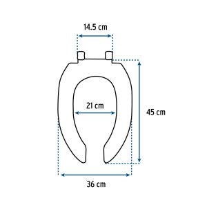 Alternative view of Asiento alargado con tapa para WC, abierto, blanco, FOSET