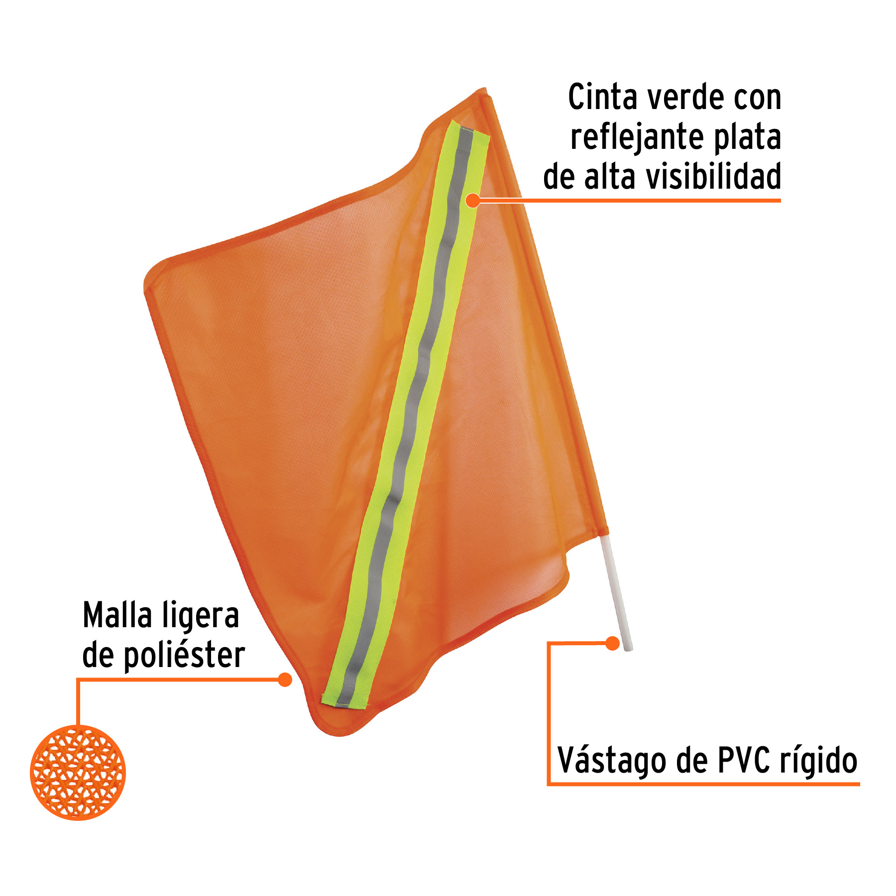 Banderola vial con reflejante, TRUPER - Image 2