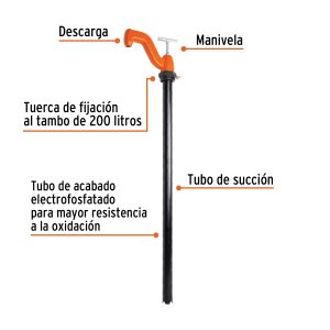 Alternative view of Bomba extractora de solventes con manija tipo "T", TRUPER