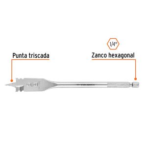 Alternative view of Broca plana de manita 5/8" para madera, TRUPER (6 Brocas)