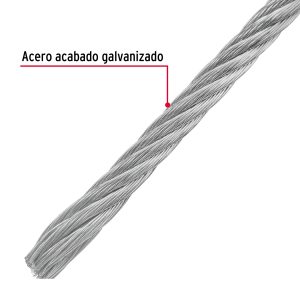 Alternative view of Metro de cable flexible 1/8" de acero 7x19 hilos, 75 m