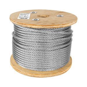 Cable flexible 3/8" de acero 7x19 hilos, 75 m