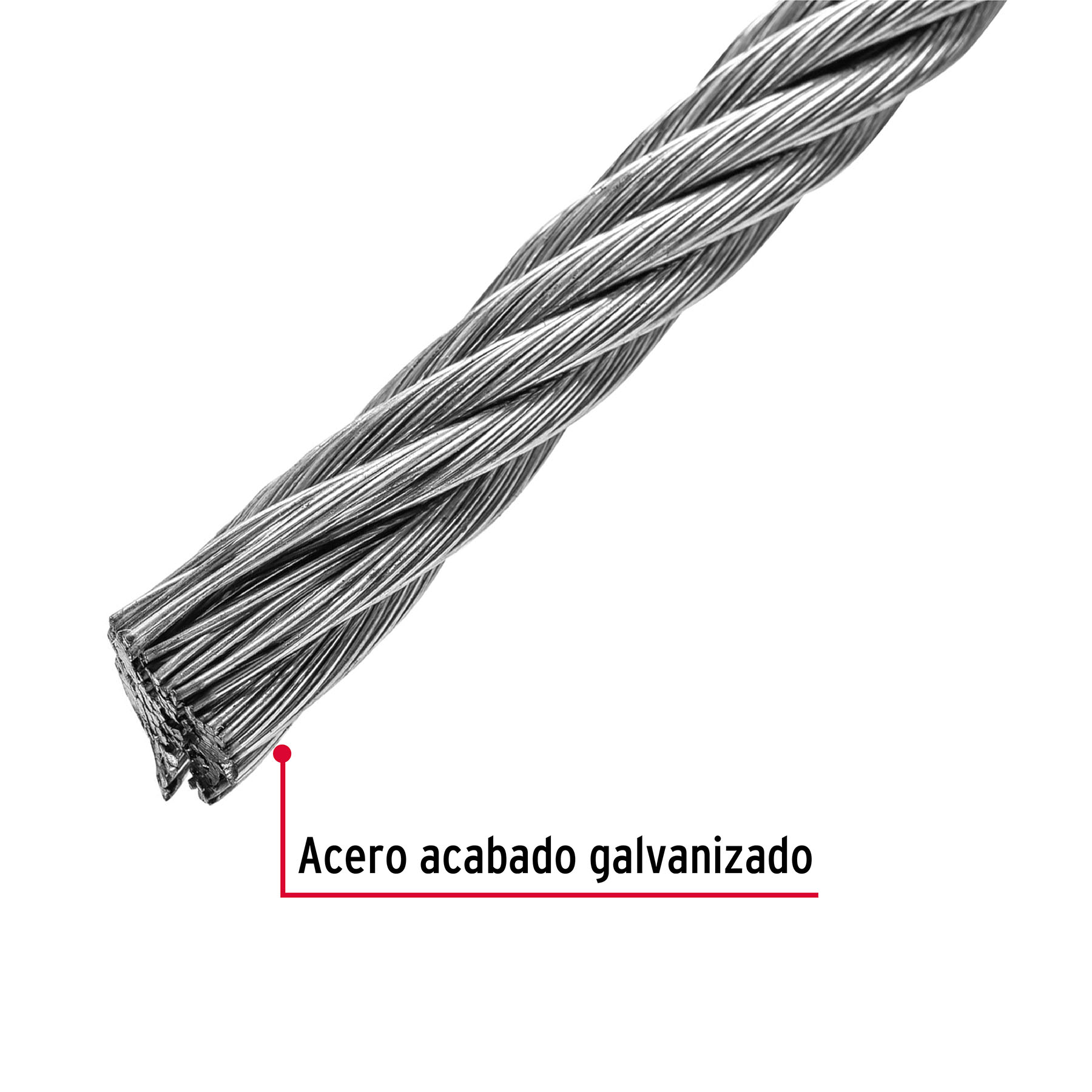 Cable flexible 3/8" de acero 7x19 hilos, 75 m - Image 2