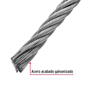 Alternative view of Cable rígido 3/8" de acero 7x7 hilos, 75 m, FIERO