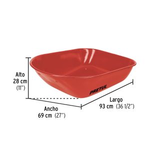 Alternative view of Carretilla 5.5 ft3 roja,imponchable,bastidor tubular, PRETUL
