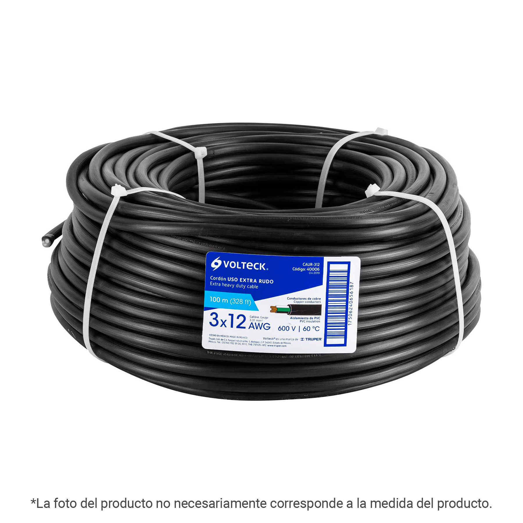 Cable uso extra rudo 3 x 10 AWG rollo de 100 m - Image 3