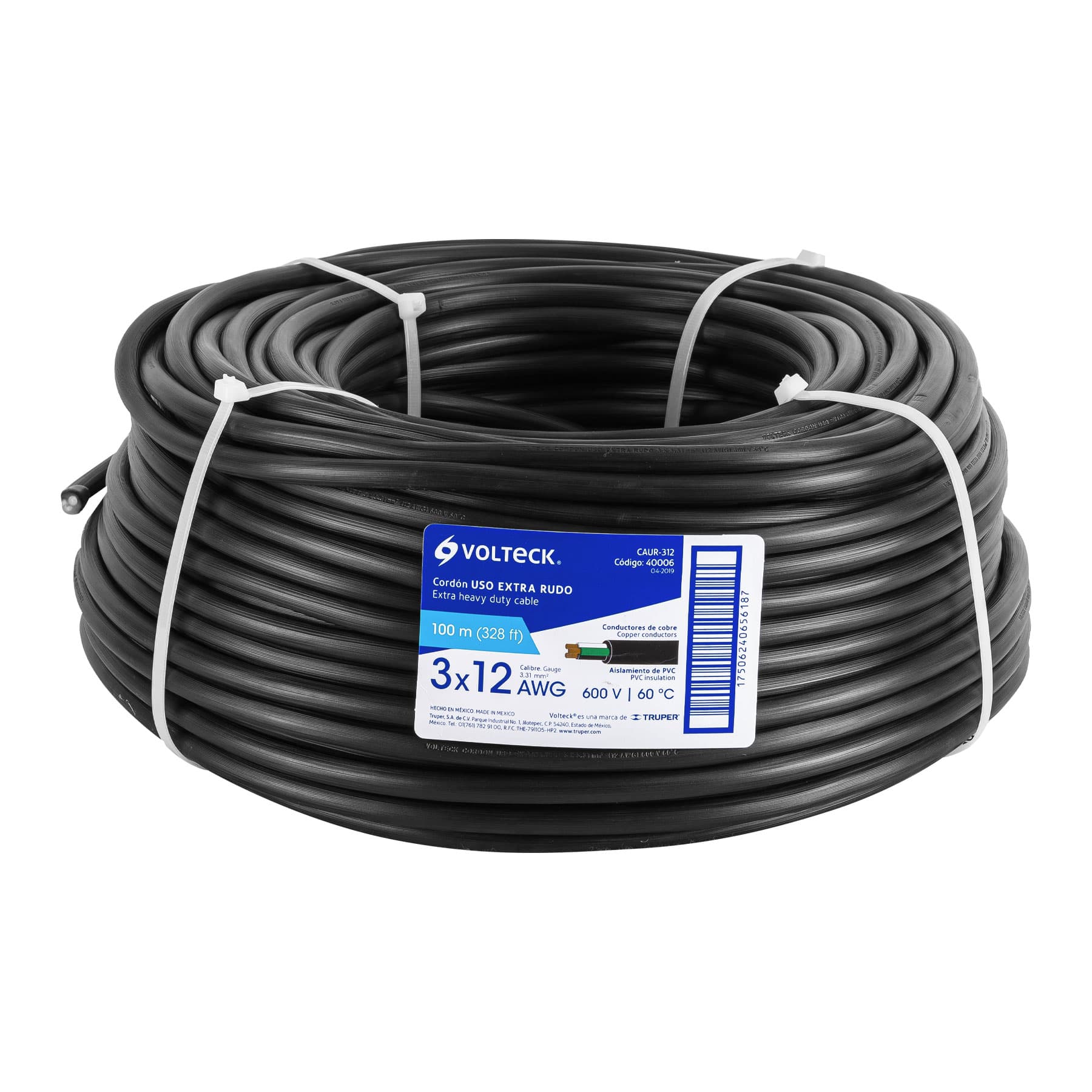 Cable uso extra rudo 3 x 12 AWG rollo de 100 m - Image 3