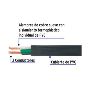 Alternative view of Cable uso extra rudo 3 x 12 AWG rollo de 100 m