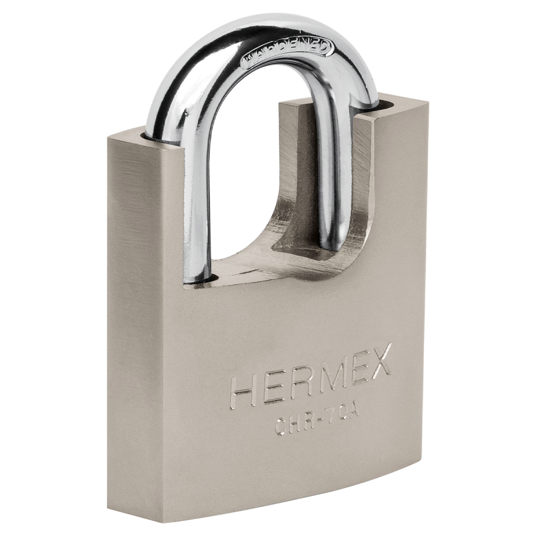 Candado de hierro 70 mm con coraza, llave de disco, HERMEX (3 piezas)