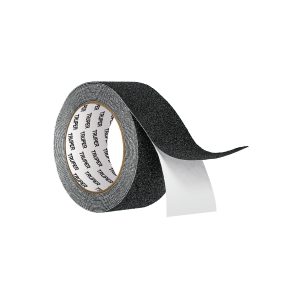 Rollo de 5 m de cinta antiderrapante negra 50mm con abrasivo