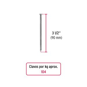 Alternative view of Bolsa con 1 kg de clavo estándar 3-1/2" con cabeza, FIERO