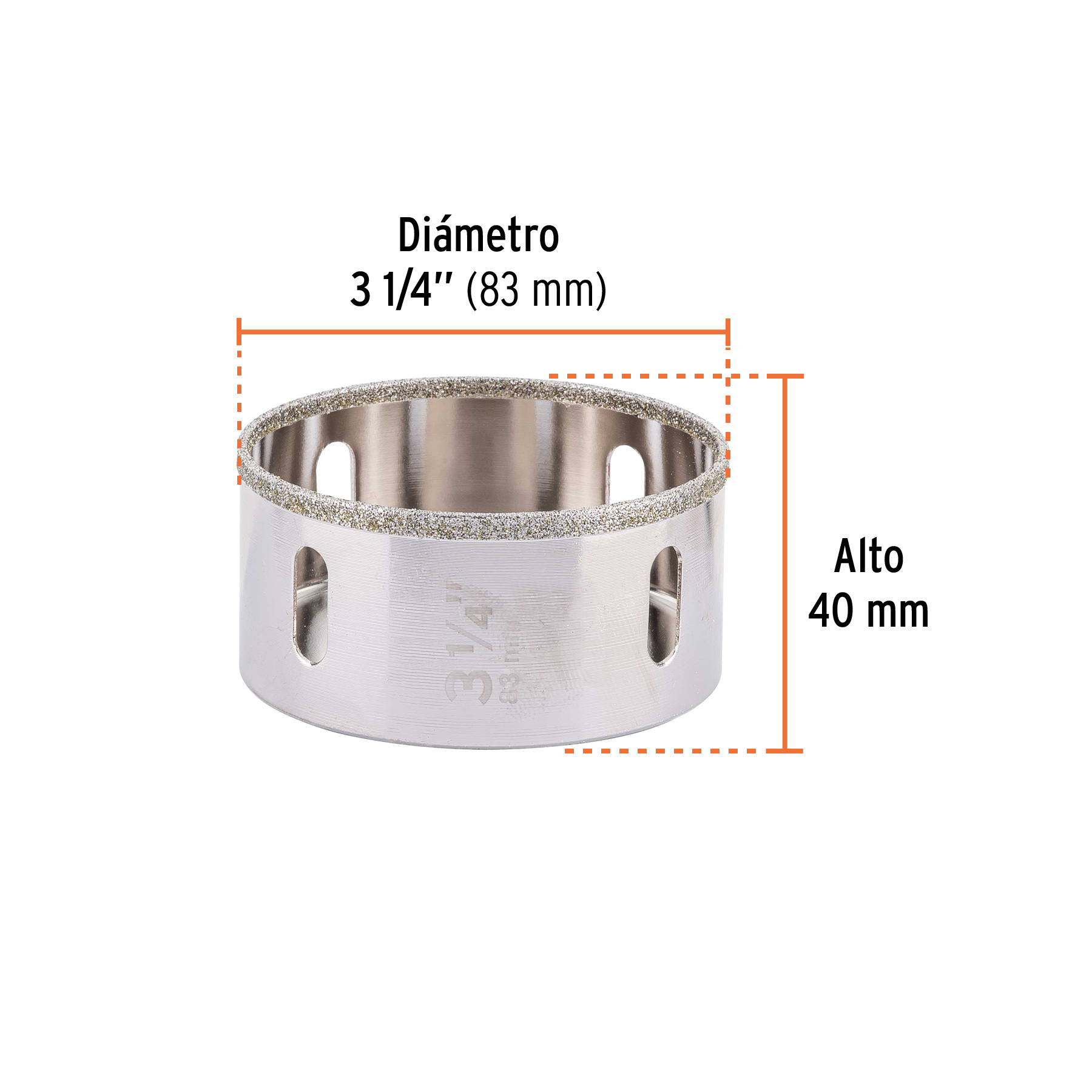Brocasierra diamante 3-1/4" borde continuo, TRUPER (2 piezas) - Image 3