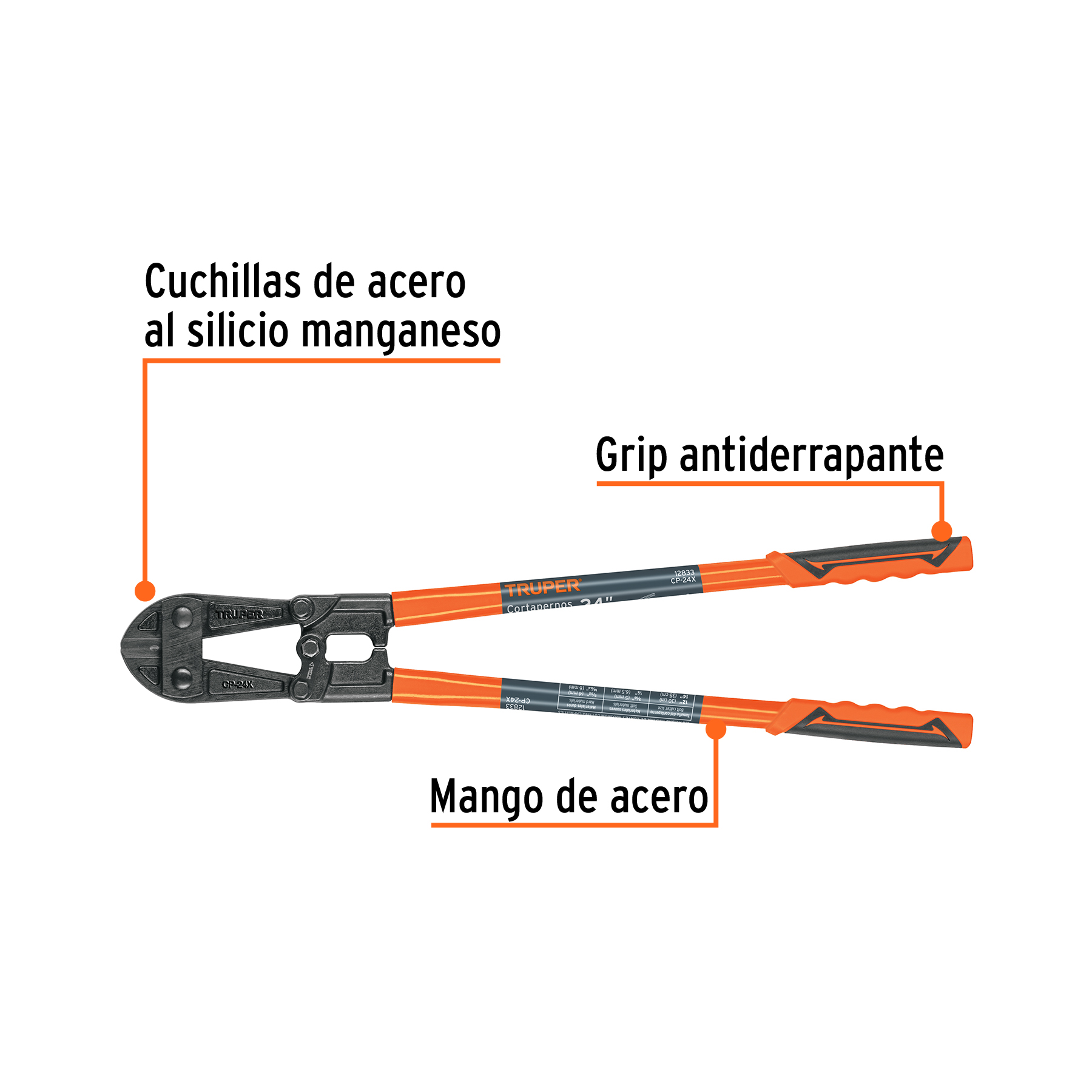 Cortapernos 24", profesional, TRUPER - Image 4