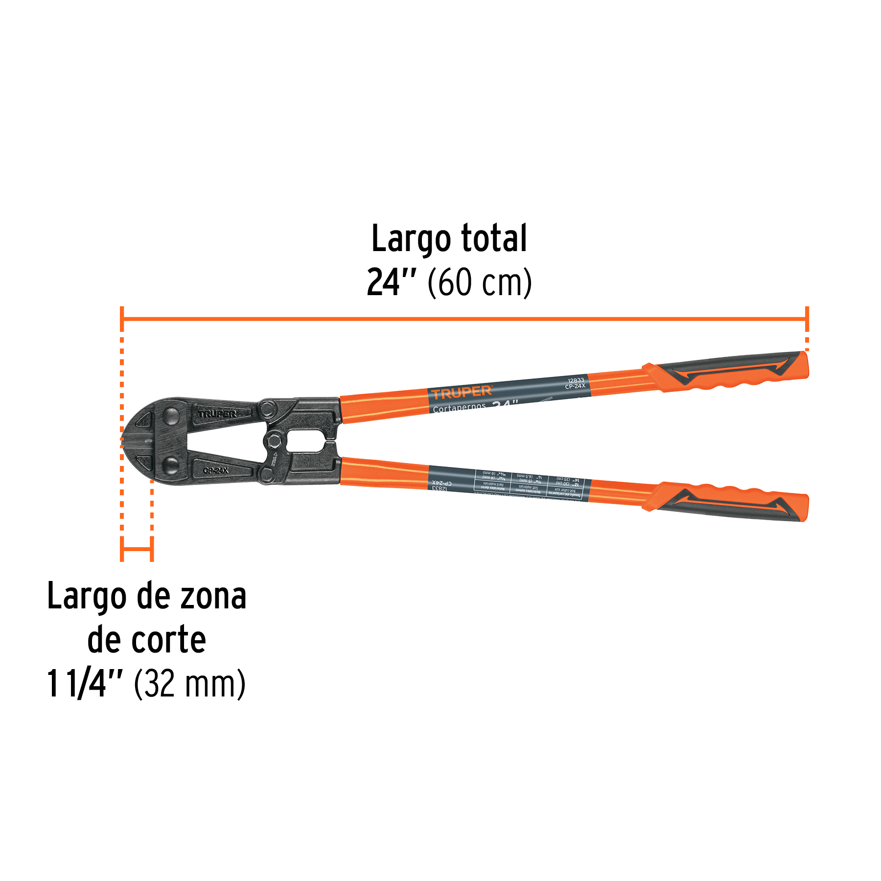 Cortapernos 24", profesional, TRUPER - Image 3