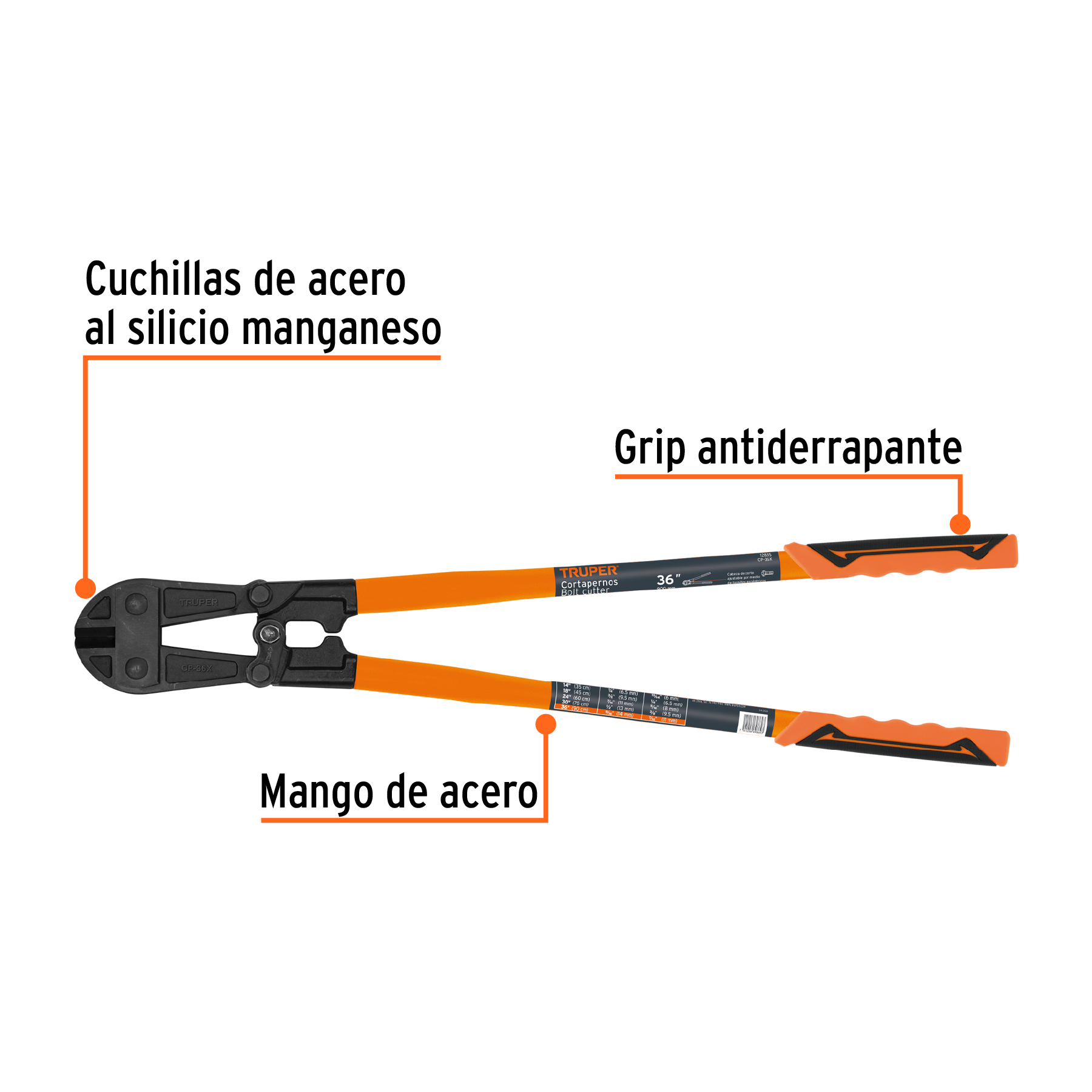 Cortapernos 36", profesional, TRUPER - Image 3