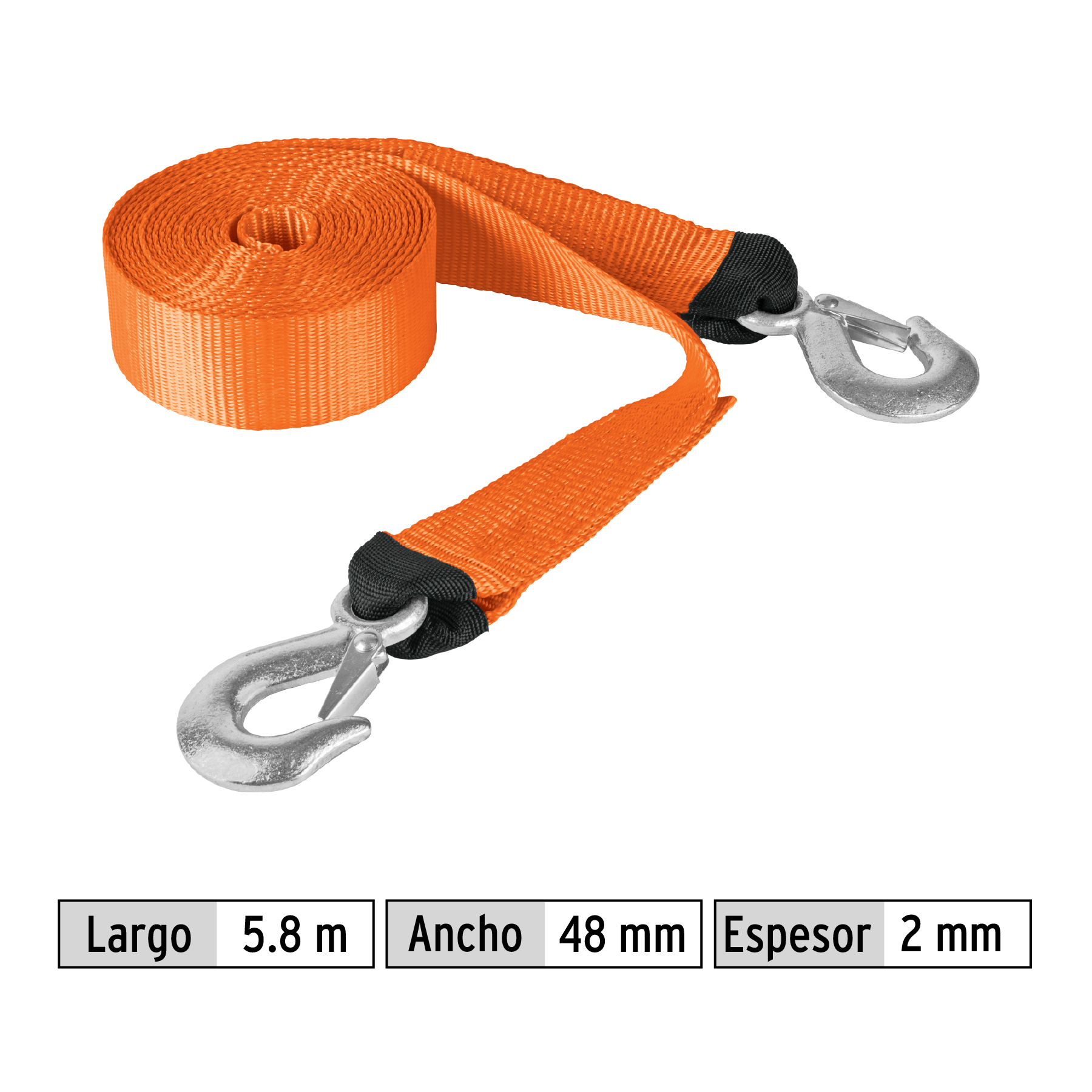 Correa con ganchos para remolque, 48 mm x 5.8 m, TRUPER - Image 3