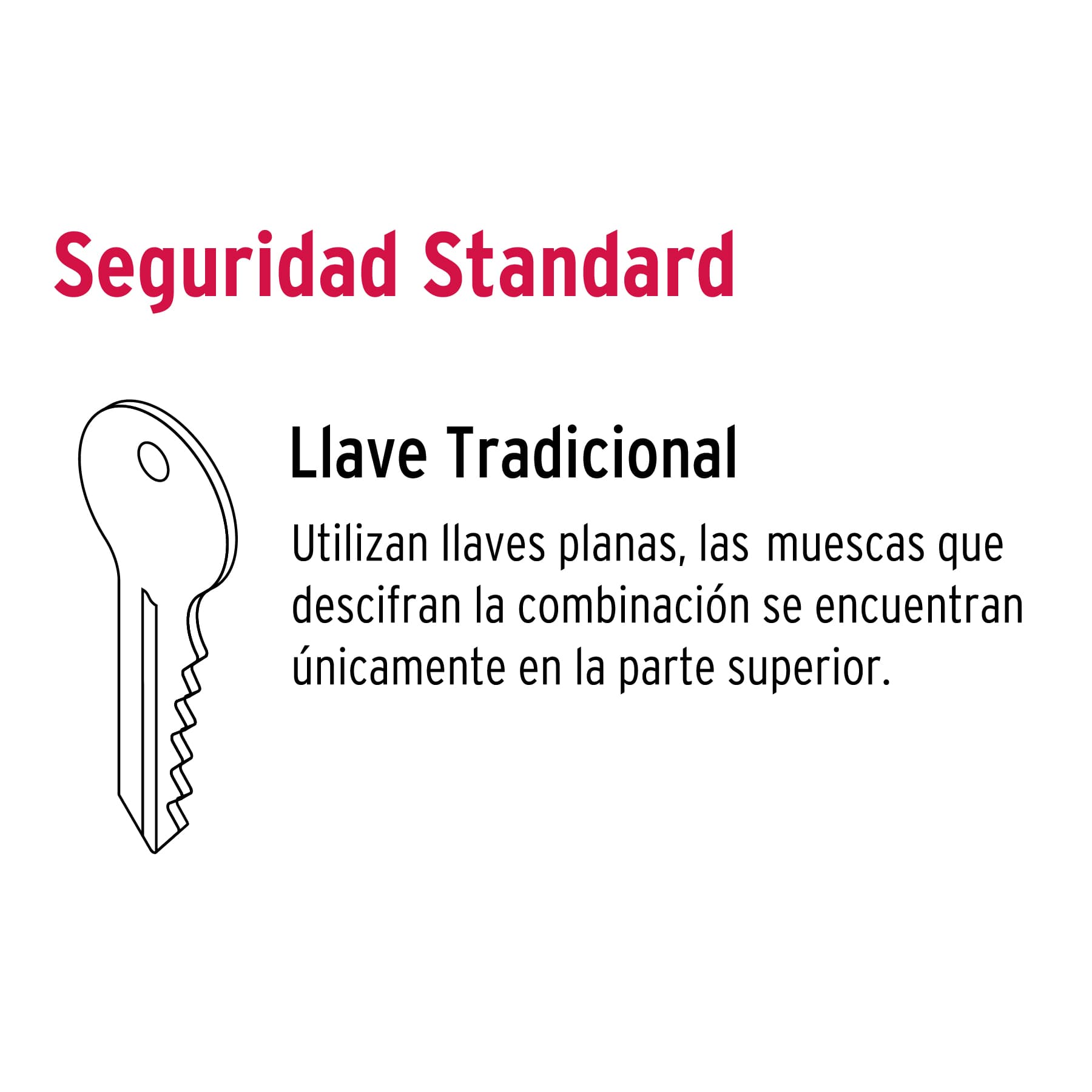Cerradura sobreponer izq clásica, llave tradicional, caja - Image 3