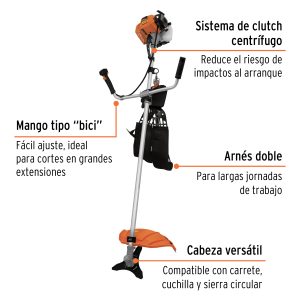 Alternative view of Desmalezadora a gasolina 63 cc mango tipo "bici", 17" corte