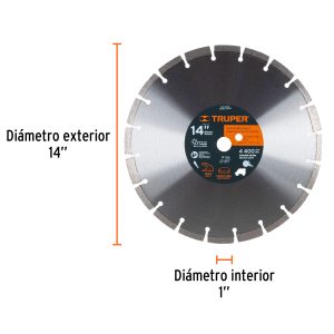 Alternative view of Disco de diamante de 14" x 2.8 mm, corte asfalto y concreto