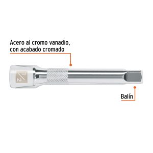 Alternative view of Extensión para matraca, cuadro 1/2", largo 5", TRUPER