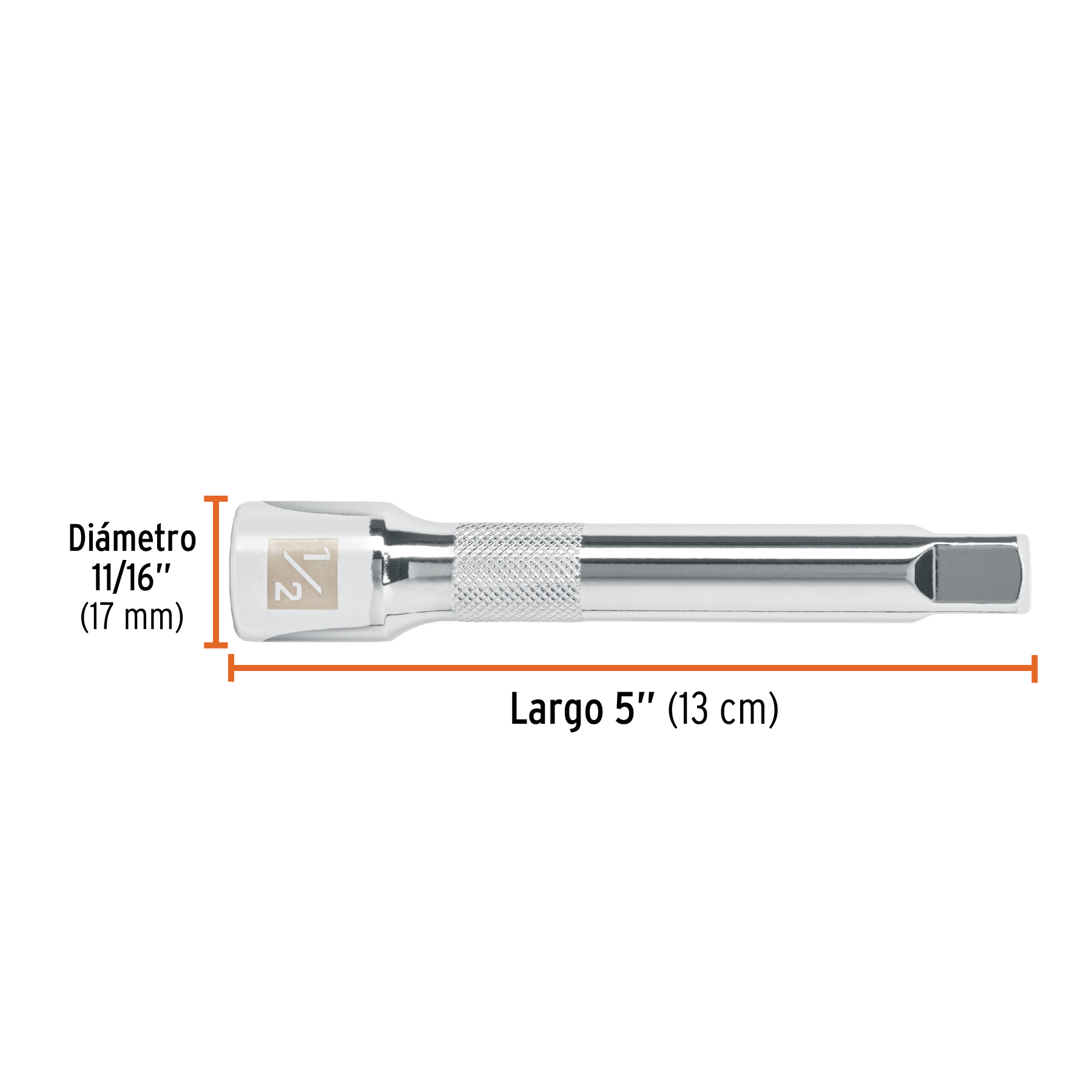 Extensión para matraca, cuadro 1/2", largo 5", TRUPER - Image 3
