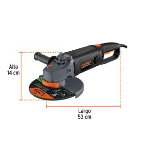 Alternative view of Esmeriladora angular 9", 2100W, TRUPER INDUSTRIAL