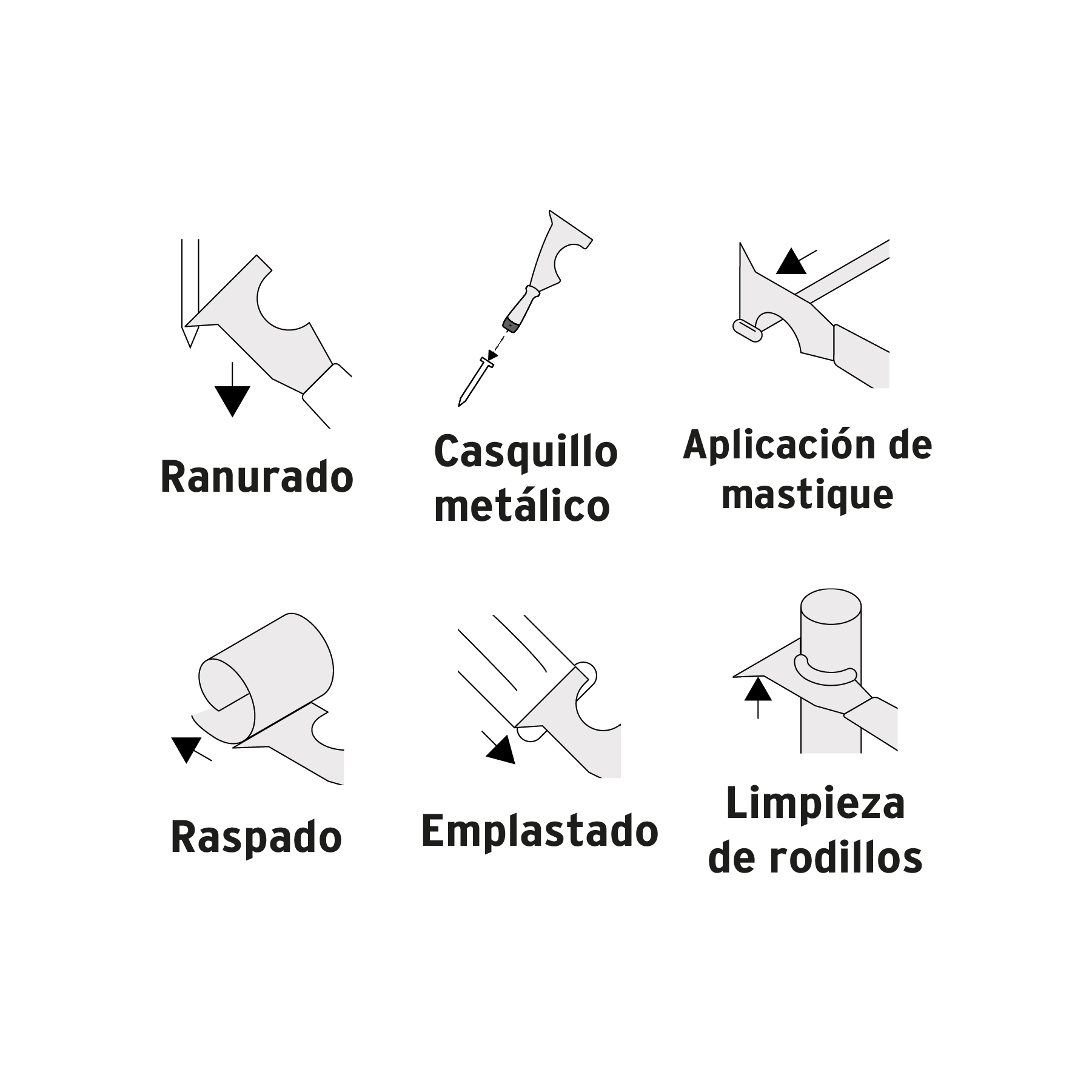 Espátula 2-1/2" de 6 usos, acero inoxidable, Comfort Grip - Image 5