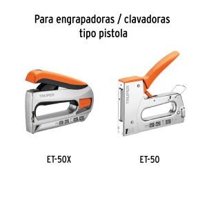 Alternative view of 1000 grapas 1/2" corona 10.6 mm, para ET-50X y ET-50, TRUPER