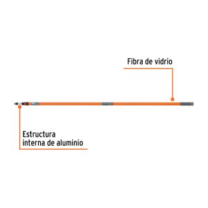 Alternative view of Extensión de fibra de vidrio para rodillo, 3.6 m, TRUPER