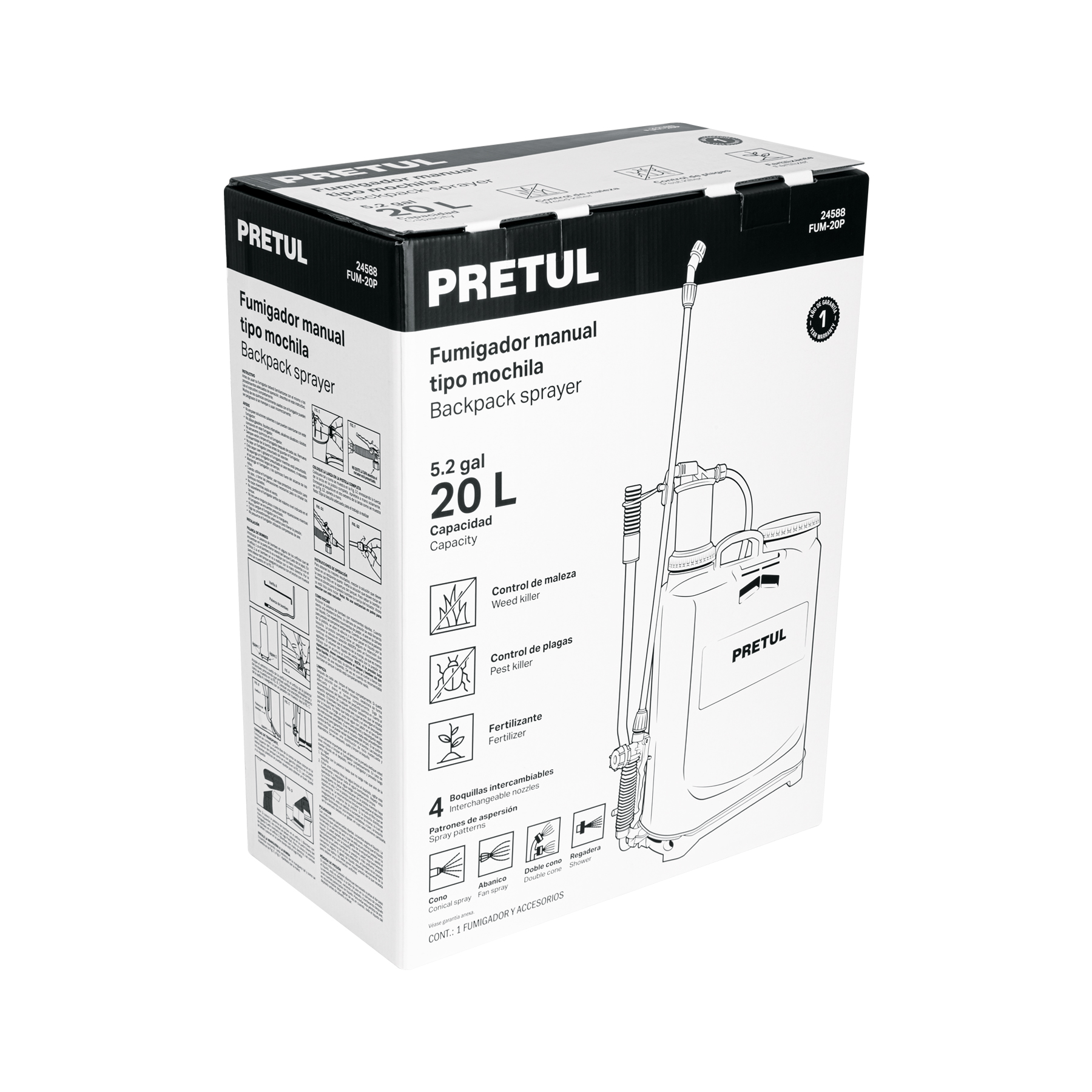 Fumigador de 20 L manual de mochila, PRETUL - Image 2