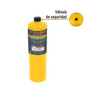 Alternative view of Cilindro de gas propileno de 400 g, amarillo, TRUPER