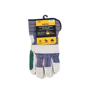 Alternative view of Guantes de carnaza y loneta con refuerzo, unitalla, PRETUL