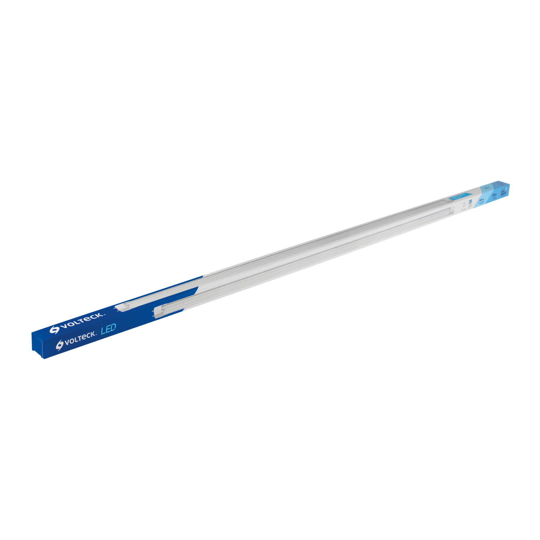 Tubo LED T8 18W G13 6500K blanca fría, transparente, VOLTECK - Image 4