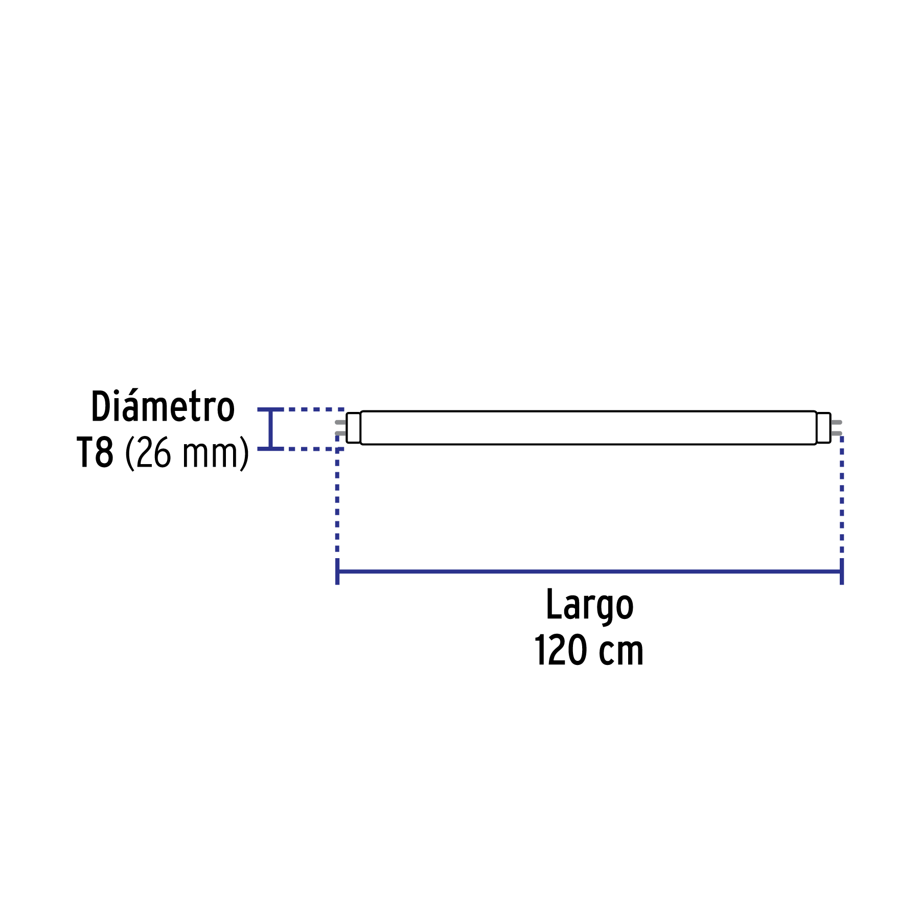 Tubo LED T8 18W G13 6500K blanca fría, transparente, VOLTECK - Image 3