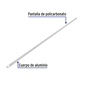 Alternative view of Tubo LED T8 36W FA8 6500K blanca fría, transparente, VOLTECK