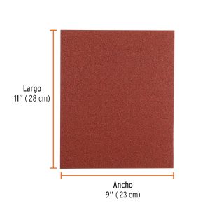 Alternative view of Lija de esmeril roja grano 80 de óxido de aluminio, TRUPER
