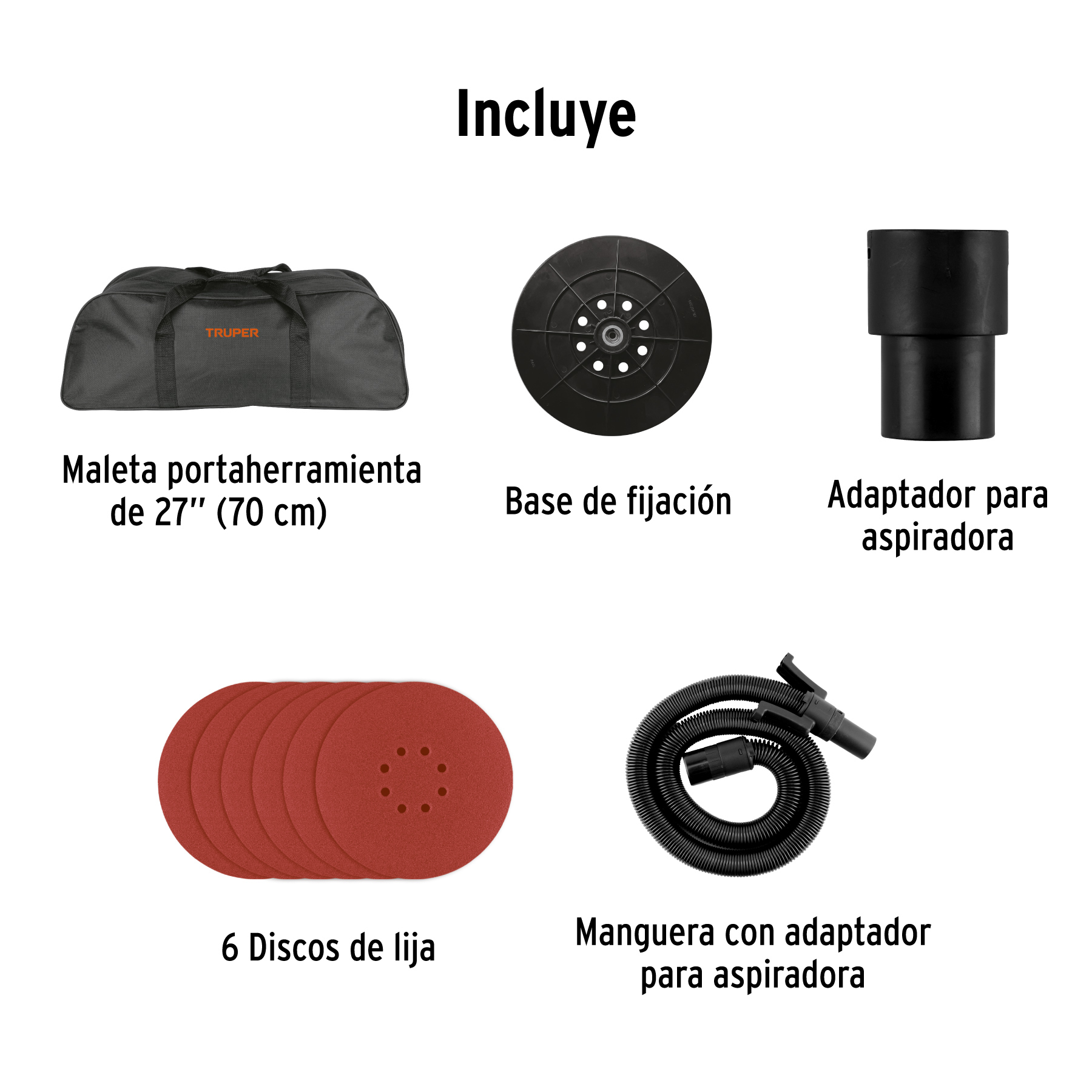 Lijadora de pared y techo 9" 750W, profesional, TRUPER PRO - Image 2