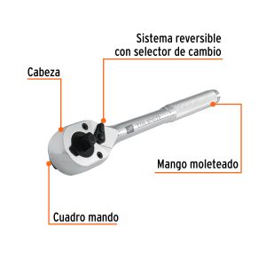 Alternative view of Matraca doble cuadros 3/8"y 1/2", TRUPER