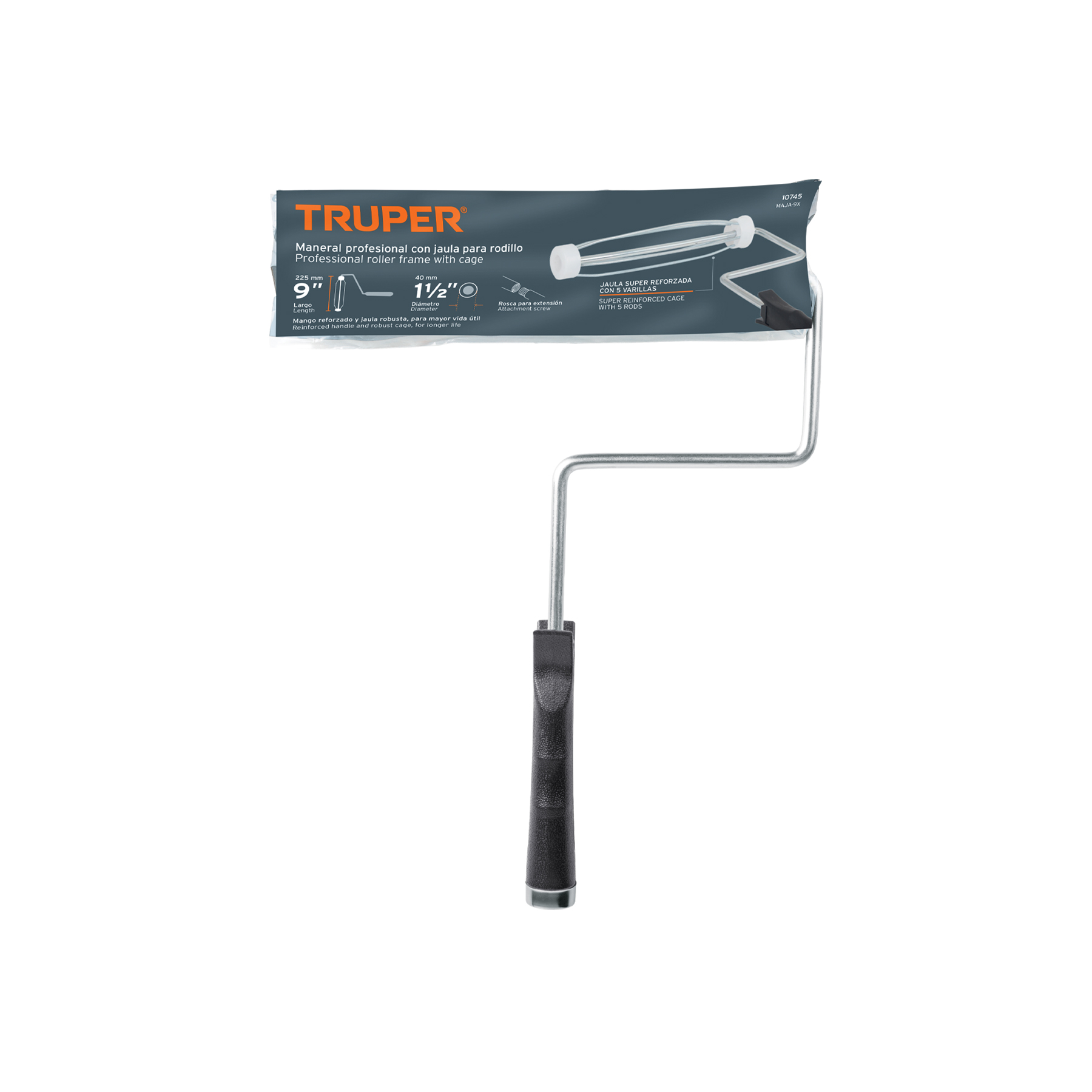 Maneral de 9", reforzado, con jaula para rodillo, TRUPER (6 piezas) - Image 6