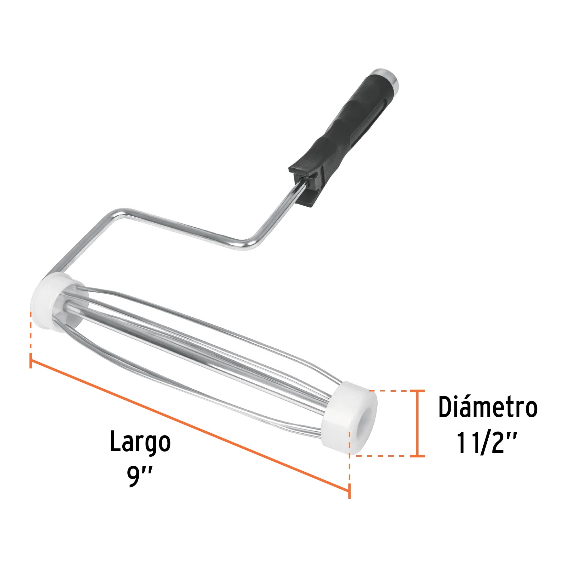 Maneral de 9", reforzado, con jaula para rodillo, TRUPER (6 piezas) - Image 3