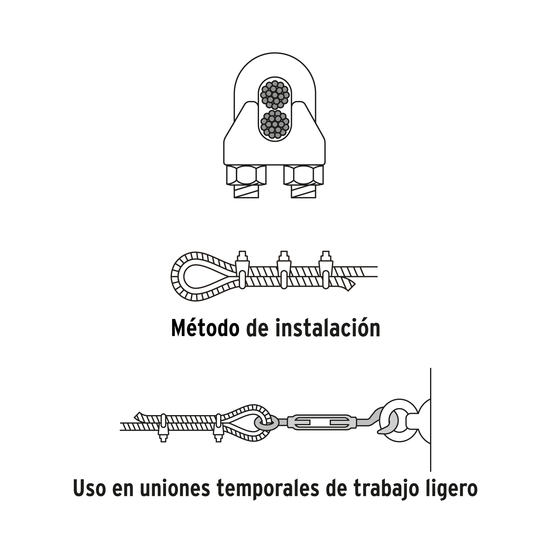 Blíster c/1 nudo (perro) de hierro p/cable de 3/8", FIERO - Image 4