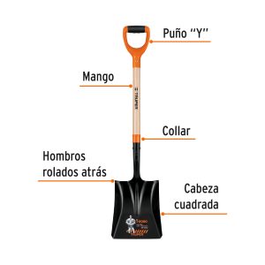 Alternative view of Pala cuadrada T-2000, puño "Y", TRUPER