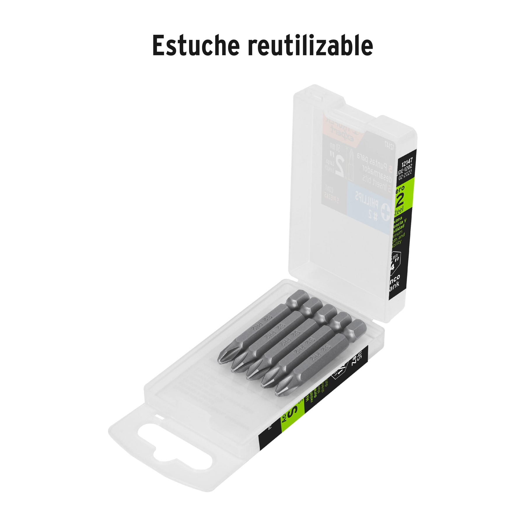 Estuche con 5 puntas de cruz PH2 largo 2", TRUPER EXPERT - Image 4