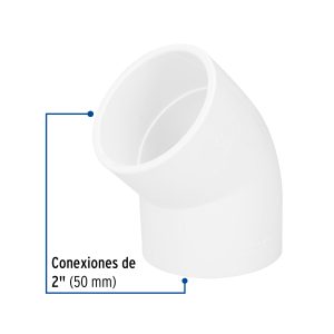Alternative view of Codo 45° de PVC de 2", FOSET (4 PIEZAS)