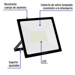 Alternative view of Reflector LED para exteriores 100W 6500K, VOLTECK BASIC