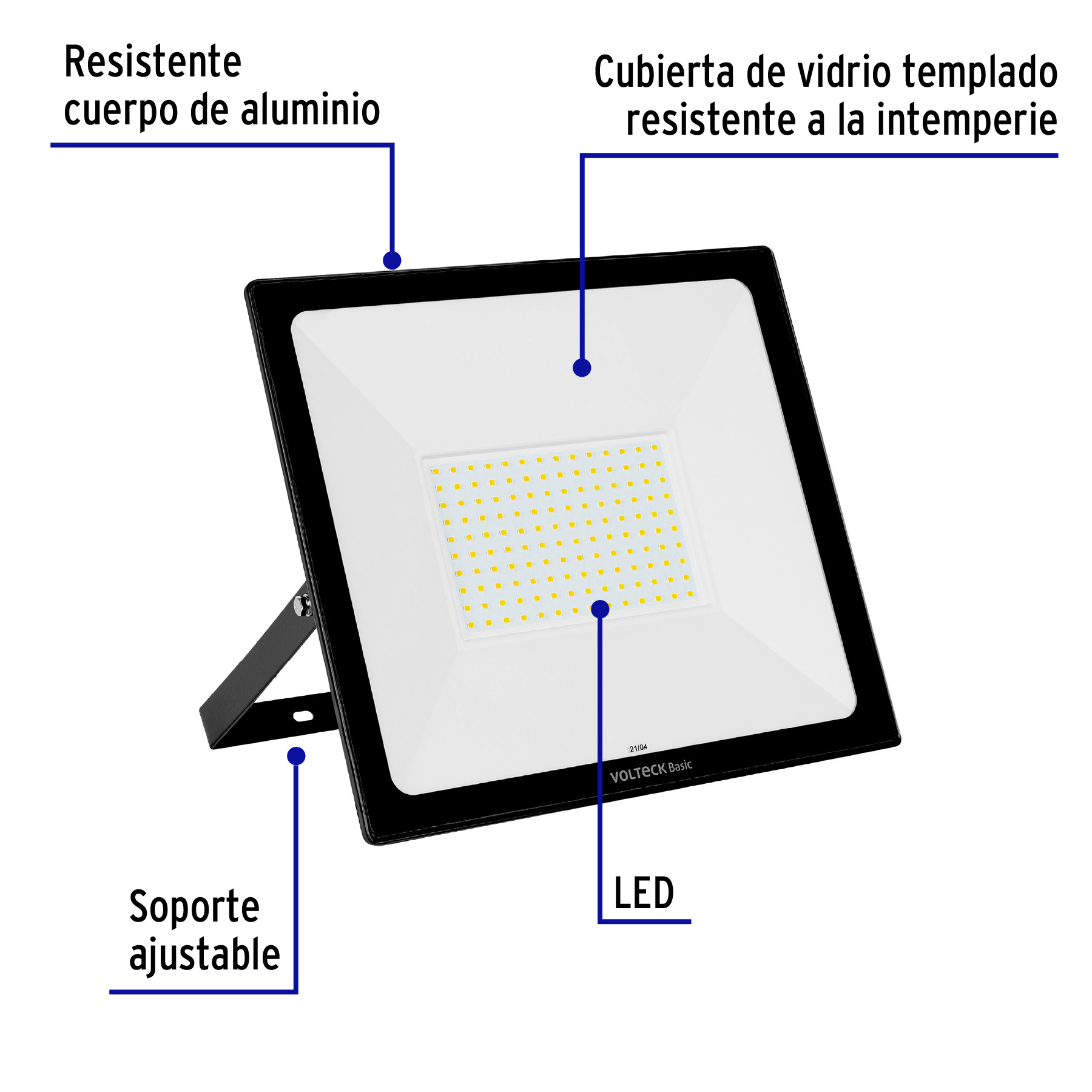 Reflector LED para exteriores 100W 6500K, VOLTECK BASIC - Image 2