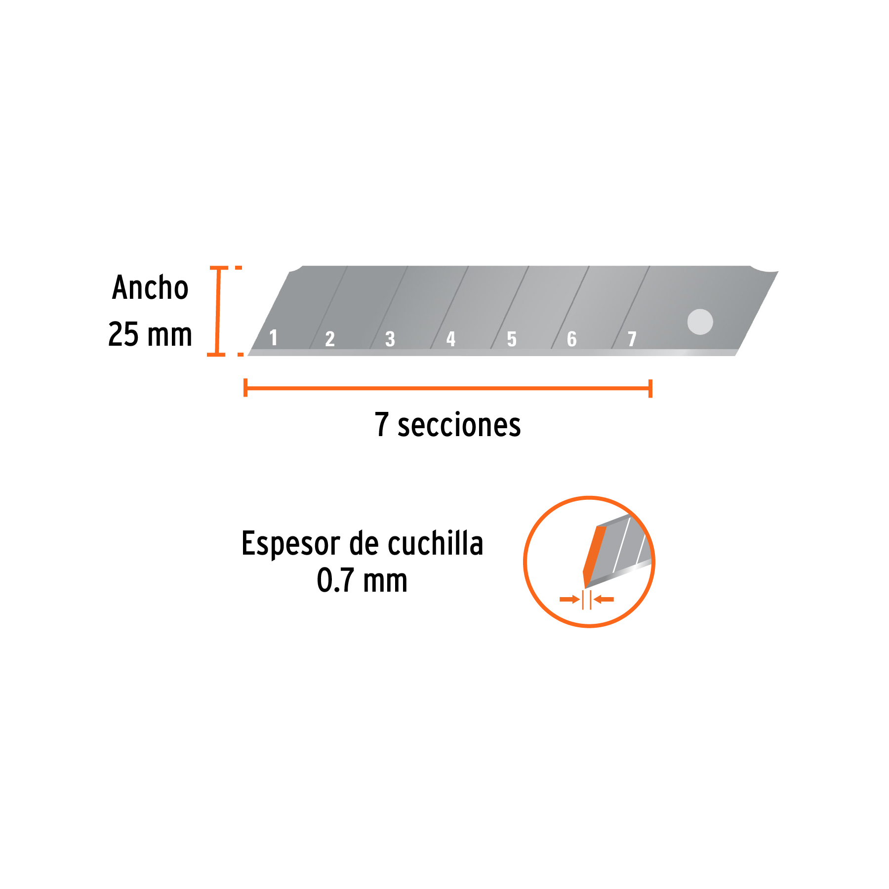 Estuche con 10 cuchillas SK4 de 25 mm para cutter, TRUPER - Image 3