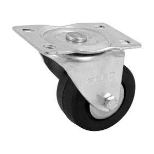 Rodaja hule 3", placa giratoria c/balero, carga 60kg, FIERO (4 piezas)