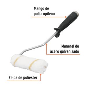 Alternative view of Mini rodillo para pintar 4" x 3/8" de poliéster, TRUPER