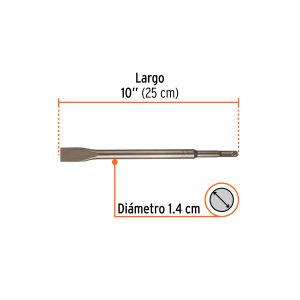 Alternative view of Cincel plano delgado SDS Plus 3/4" x 10", TRUPER
